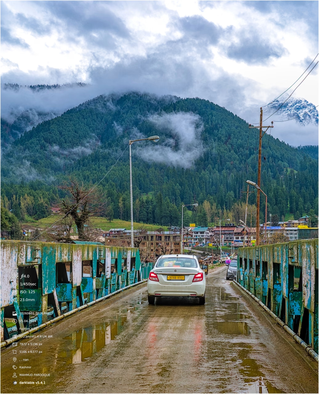 Bridge over the Lidder River, Pahalgam, Kashmir