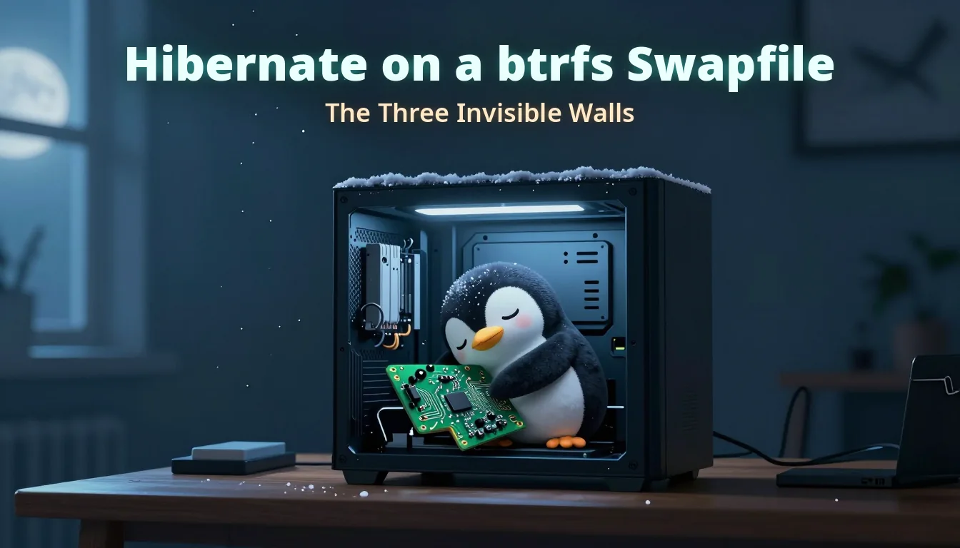 Hibernate on a btrfs Swapfile: The Three Invisible Walls